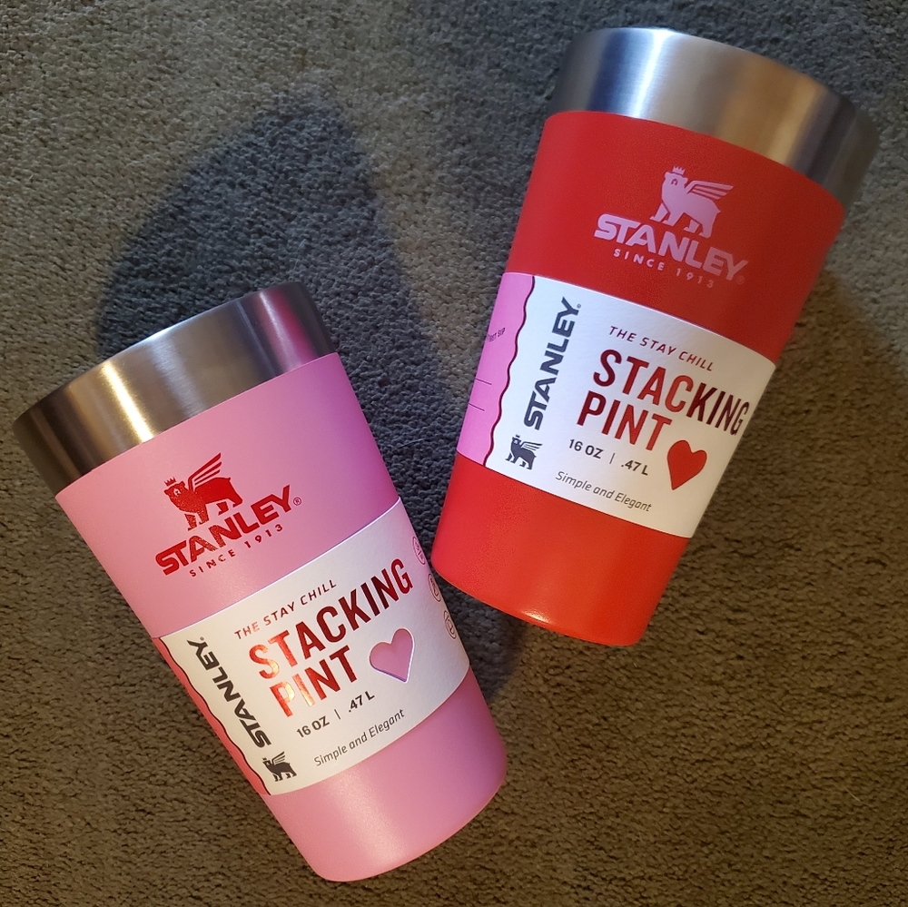 Stanley Red and Pink Stacking Pint Tumblers
